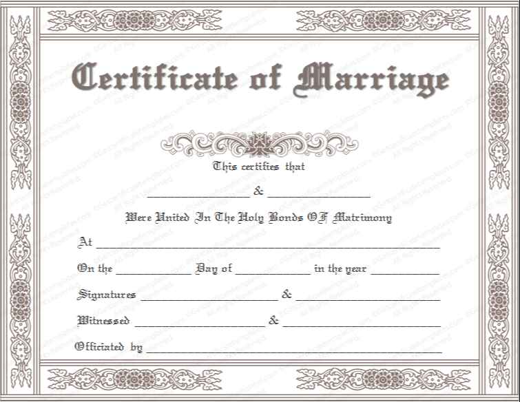 Court marriage documents list